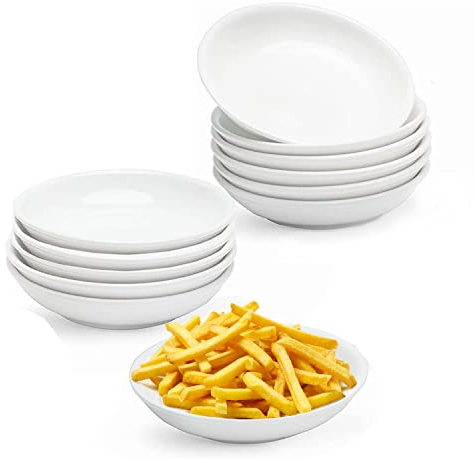 ACONDE Round Bowls, 12pcs Small Bowls for Snacks, Side Dishes, White