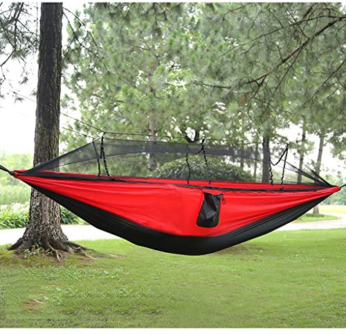 TONONE Klappschaukel Outdoor-Freizeitschaukel Boot-Hängematte Anti-Moskito-Stuhl, Camping-Hängematte mit Moskitonetz, tragbare Nylon-Doppel-Hängematte, verstellbare Schaukel (Size : S)