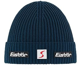Eisbär Nordic Skipool Umschlagmütze Strickmütze Skimütze Wollmütze Merinomütze Wintermütze Damen/Herren - Made in Austria mit Umschlag, Futter,