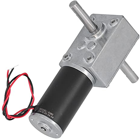 Moteur À Engrenage À Vis Sans Fin Moteur Réducteur DC 12V Coque Métallique Arbre Acier Inoxydable Faible Consommation Énergie Pour Applications Industrielles