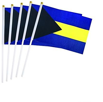 25 Pack Hand Held Small Mini Flag Bahamas Bahamian Flag Stick Flag Round Top National Country Flags,Party Decorations Supplies For Parades,World Cup,Festival Events,International Festival