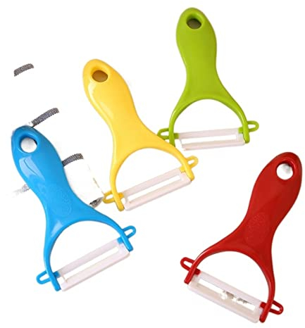 Pelapatate 1pc Pelapatate for frutta in ceramica Taglierina Posate affilate Pelapatate Tagliaverdure Cottura Accessori for la cucina Gadget pelapatate(B)