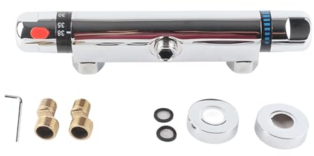 Thermostat-Duscharmatur, Badezimmer-Thermostat-Dusche, hermostatisches Duschventil, konstante Temperatur, Heiß-Kaltwasser-Mischventil, Badezimmerzubehör