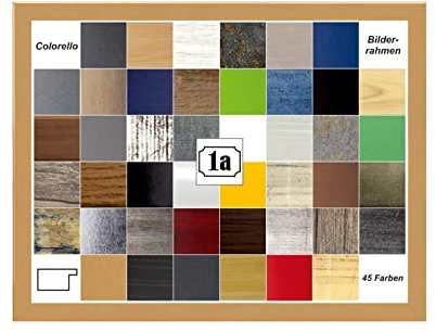 Multicolore Bilderrahmen Posterrahmen Puzzlerahmen 48x68 cm Farbe Gold Schlicht 68x48 cm mit weisser Rückwand und Antireflex Acrylglas