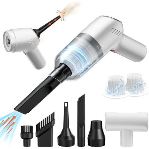 APPS2Car 3 in 1 Handheld Vacuum Cleaner, 12000PA Car Vacuum Cleaner Hand Held Vacuum Cordless with Type-C Charging/2 Filters Portable Vacuum cleanerfor Car, Kitchen, House, Pet Hair