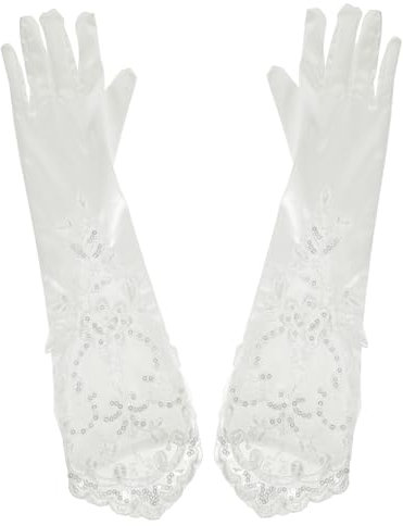 GALPADA 1 Paar Spitzenhandschuhe Kleiderhandschuhe Für Hochzeit Abschlussball Abendessen Party