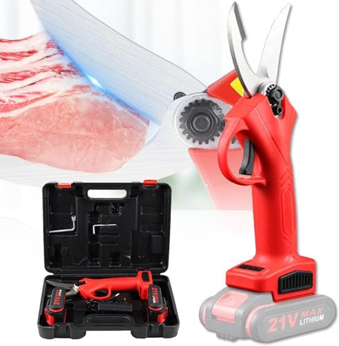 Forbici Elettriche Per Alimenti,Forbici Per Osso Da Cucina Elettriche Ricaricabili Senza Fili Con 2 * Batterie Al Litio - Forbici Per Pollame, Forbici Per Osso Di Pollo,Forbici Per Osso,Red