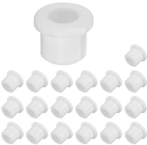 M METERXITY 20-Pack 1/2 Inch Drill Hole, 5/16 Inch ID Silicone Rubber Grommets for Wiring, Wire Cable, Hole Plugs, Automotive, Firewall, Desk, Water Pipe, Hydroponic [White]