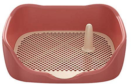Hundetoilette für drinnen und draußen, mit Pee Post Schutz, Haustier-Töpfchen-Tablett für Welpentraining, Simulationswand für Haustier-Urinierhalter