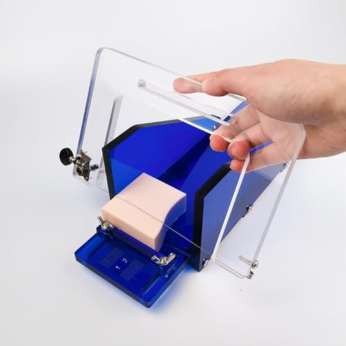 XDTKJDZ Adjustable Slab Acrylic Soap Cutter, Soap Making Kit, Handmade Candles Trimming Cheese DIY Cutting Making Tool, for Butter Soap Making Loaf