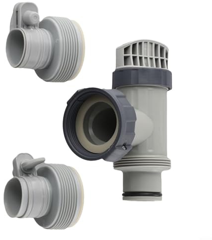 Robust Tank Plunger Valve and Type B Adapter for Intex Pools Including Shut Off Valve for Effective Water Flow