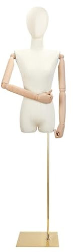 Weibliche Schneiderpuppe zur Präsentation, verstellbare Schneiderpuppe mit Armen, ideal zum Nähen, für Modestudenten und Einzelhandelsgeschäfte