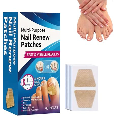 60/120 Stück Nagelpflaster,Fingernägel Pflaster,Mehrzweck-Zehennagel-Pads,Nagelpilz für Reparatur Verfärbter und Beschädigter Nägel Stärkende Nägel (1)