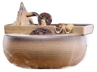 Interni Fontana da tavolo con ornamenti for acqua corrente, ruota Feng Shui Arredamento per la casa