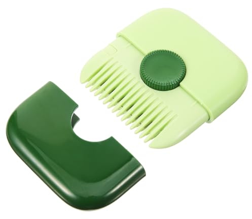 OUNONA Recortadora de Flequillo para Mujeres de Plástico Verde, Herramienta Segura y Delicada para Recortar Puntas Abiertas en Uso Exterior y Viajes