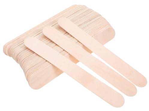 STOBAZA 100 Bâtonnets en Bois Naturel Géants 200X25X16 MM pour Loisirs Créatifs Décoration et Cake Pops Sticks Robustes pour Projets DIY Cuillères à Glace Activités Manuelles