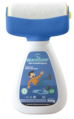 SLICKOFF Gel Antidérapant Sol 300g – Traitement Antiglisse Invisible pour Carrelage, Pierre, Marbre, Céramique & Béton Brut – Sécurise Sols Mouillés Intérieur/Extérieur – 3 à 5 m²