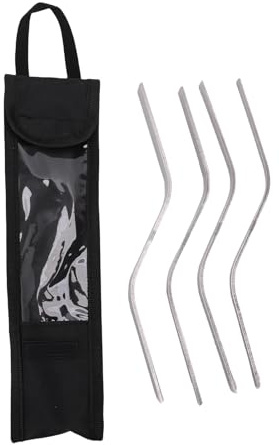 Cocoarm Fugenkelle-Set, Edelstahl, 4 Größen, mit Transparenter PVC-Oxford-Tasche