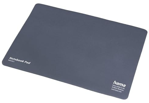 Hama Chiffon 3 en 1 (pour ordinateur portable avec écran de 40 cm (15,6), tapis de souris, en microfibre, film de protection, chiffon de nettoyage) Anthracite