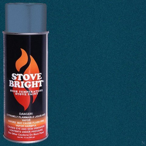 Stove Bright TI-8105 High Temperature Paint, 1200 Degree F Operating Temperature Range, 12 oz Aerosol, Metallic Blue