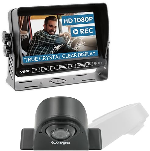 VSG24 Rückfahrkamera 7 HD Transporter-Set LOGISTIK inkl. Kamera, Monitor, Kabel - Wasserdicht Nachtsicht 12V-24V Einfache Montage | Robustes Rückfahrsystem für Auto Wohnwagen LKW Anhänger Wohnmobile