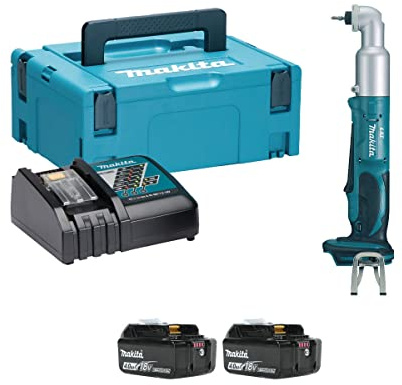 Makita DTL061RMJ - Destornillador de impacto angular LXT de iones de litio de 18 V completo con 2 baterías de iones de litio de 4.0 Ah y cargador suministrado en una funda Makpac