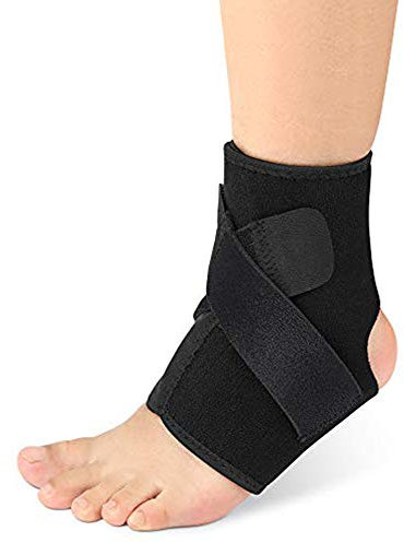 Soporte de tobillo Apoyo de fuerza Estabilizador para hombres y mujeres, Neopreno ajustable Compresión del pie Wrap Brace para esguince de tobillo, artritis, tensión, fatiga 1 pieza