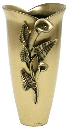 legendURN Grabvase 'Aronstab' aus Bronze (Wandvase) | Sie sind auf der Suche nach Einer Grabvase aus Bronze? Bei unserem Urnengeschäft sind Sie genau richtig. Große Auswahl an Urnen Gratis Versand