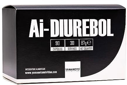 YAMAMOTO NUTRITION, Ai-DIUREBOL 90 Capsule, Integratore Alimentare con Proprietà Diuretiche, Dimagranti e Drenanti, Riduce il Gonfiore, Senza Lattosio e Senza Glutine