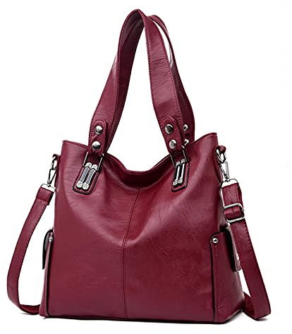 Sacmill Damen Handtaschen Leder Geldbörsen Große Tote Messenger Schulter Crossbody Borse Hobo Designer Umhängetasche Tasche