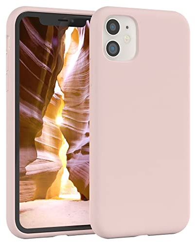 EAZY CASE Premium Silikon Handyhülle kompatibel mit iPhone 11 Slimcover mit Kameraschutz und Innenfutter, Silikonhülle, Schutzhülle, Bumper, Handy Case, Hülle, Softcase, Rosa
