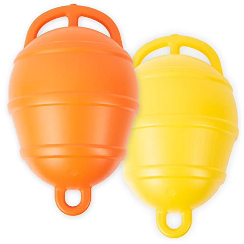 HonuNautic Mooring Anker Boje | 250mm | Gelb oder Orange | Ankerboje | Markierungsboje | Buoy