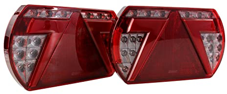 trailer parts4u Satz Lucidity 26095 Glo Trac LED Rückleuchte Anhänger 12V Rücklicht für Aspöck Multipoint Bajonett 5 - Polig (Set)