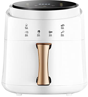 Freidora de aire de 8L, aire caliente de 360 ​​°, inteligente, automática, eléctrica, para el hogar, horno multifuncional, antiescaldado, sin humo, freidora sin aceite, blanco little surprise