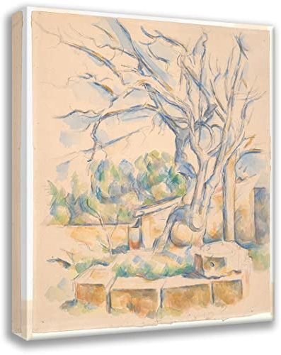 ArtDirect Paul Cézanne 20x24 Gallery Wrapped Canvas Museum Art Print Titled: Pistachio Tree at Chateau Noir (C. 1900)
