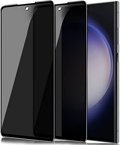 IBETEK Schutzfolie für Samsung Galaxy S23 Ultra Sichtschutz, [2 Stück] Anti Spy Sichtschutz Panzerglasfolie Tempered Glass 9H Härte Gehärtetem Glas Dunkel Folie Blickschutzfolie Displayschutzfolie
