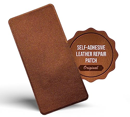 MastaPlasta Selbstklebende Premium-Leder-Reparaturflicken – Bronze Leder - 20cm x 10cm. Sofortige Polsterung Qualität Patch für Sofas, Autositze, Jacken, DIY