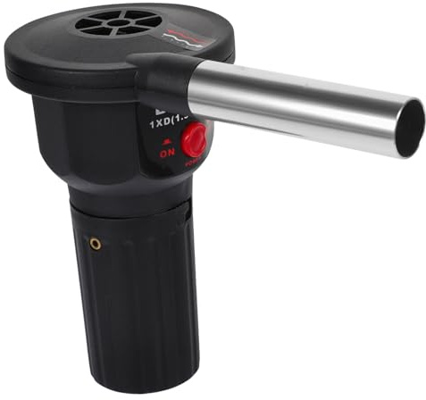 TOPPERFUN Tragbares Grillgebläse Batterie für Camping und Picknick Leichter Grilllüfter aus Kunststoff und Aluminium Feueranzünder für Draußen