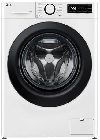 LG W4WR42966, Klasse A/D, Frontlader-Waschtrockner 9-6 kg, 62 x 60 x 85 cm, Wi-Fi, AI Direct Drive, Tiefenreinigung mit Dampf, TurboWash 360, Sicherheitsglastür, Weiß - Bullaugenring: Schwarz