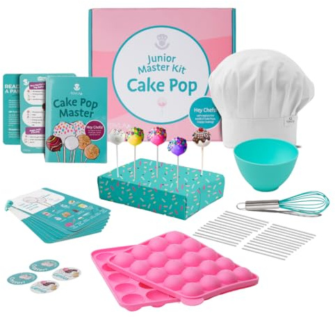 Tovla Jr. Ultimate Reusable Cake Pop-Making Kit for Kids – Fun DIY Baking Kit, STEM Activity for Ages 4+, Visual Learning Cake Pop Molds & Tools Set, Great Gift for Young Chefs