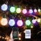Guirlande Lumineuse Exterieure, Aomdom 50 LED Guirlande Guinguette Exterieur 30M avec Télécommande et App, Minuterie, 16 Millions de Couleurs et 50 Modes de Scène, Guirlande Exterieur pour Jardin Fête