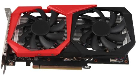 Akozon Carte Graphique de Jeu de Bureau RTX 2060 Super 8 Go GDDR6 256 Bits, PCIE 3.0, Double Ventilateurs de Refroidissement, DVI, 1470 MHz 7000 MHz pour Les Amateurs de