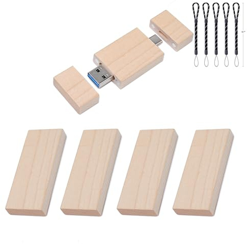 Yaxiny 32 GB USB C Speicherstick USB C Flash Drive USB 3.0 Stick High Speed Typ C Laufwerk Dual OTG Pen Drive Ahorn Holz für TV, Auto, Smartphones, PC, Laptop