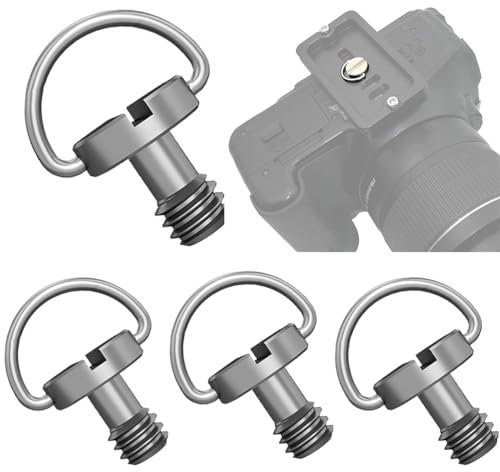 4 pcs 1/4 di pollice vite in acciaio inox treppiede viti 1/4 di pollice vite a sgancio rapido fotocamera vite di montaggio fotocamera piastra occhiello per fotocamera vite, monopiede, treppiede