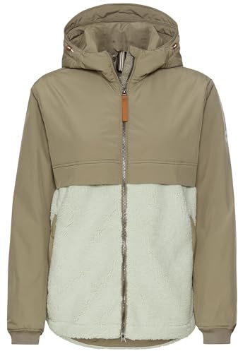 camel active Damen Teddyjacke mit Kapuze Salbei, womenswear-46