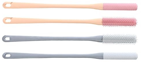 ToeGap Cleaning Brush, 4 ToeGap Cleaning Brush, Foot Scrubber in Shower, Soft Rubber Between Toes, Long Handled Toe Cleaning Brush, Comfortable Silicone Bristles Toe Brush, Cleaning Between Toes