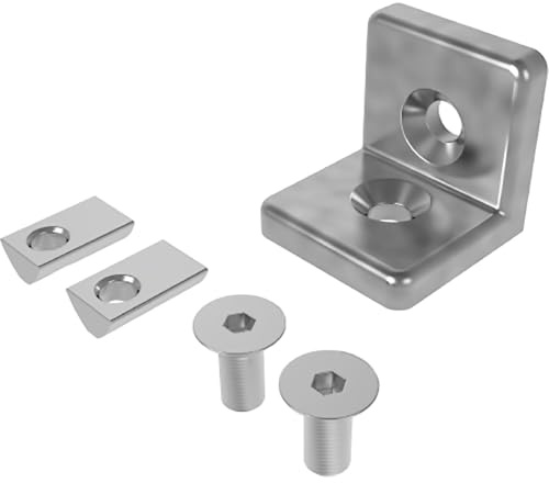 Fath Verbindungswinkel Item System Set mit Nutensteine Nut 8 für Aluprofil 40x40