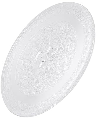 SHOWERORO Mikrowellen Drehteller Glasplatte 24,5cm aus Verdicktem Glas Ersatz Ofenplatte für Mikrowellen mit Y-förmiger Backform