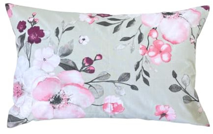 Kissenbezug 40x60 cm - Kopfkissenbezug 100% Baumwolle, Kissenhülle mit Reißverschluss, ideal zum Schlafen und Dekokissen, weich & atmungsaktiv, ohne Füllung, pflegeleicht, Viele Bunte Muster
