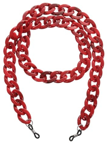 QUARKZMAN Brillenketten für Frauen, Acryl Brillenhalter Ketten Verstellbare Sonnenbrillen Halterungsketten Perlenkette Halter Anti-Verlust Band für Sonnenbrillen, Klar Weiß